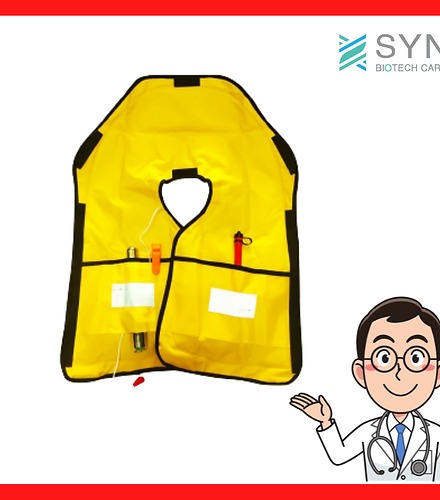 เสื้อชูชีพพองลมด้วยแก๊สสีเขียวมะนาว - Image 4