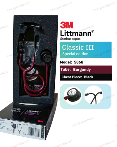 หูฟังแพทย์ สีแดง ก้านดำ